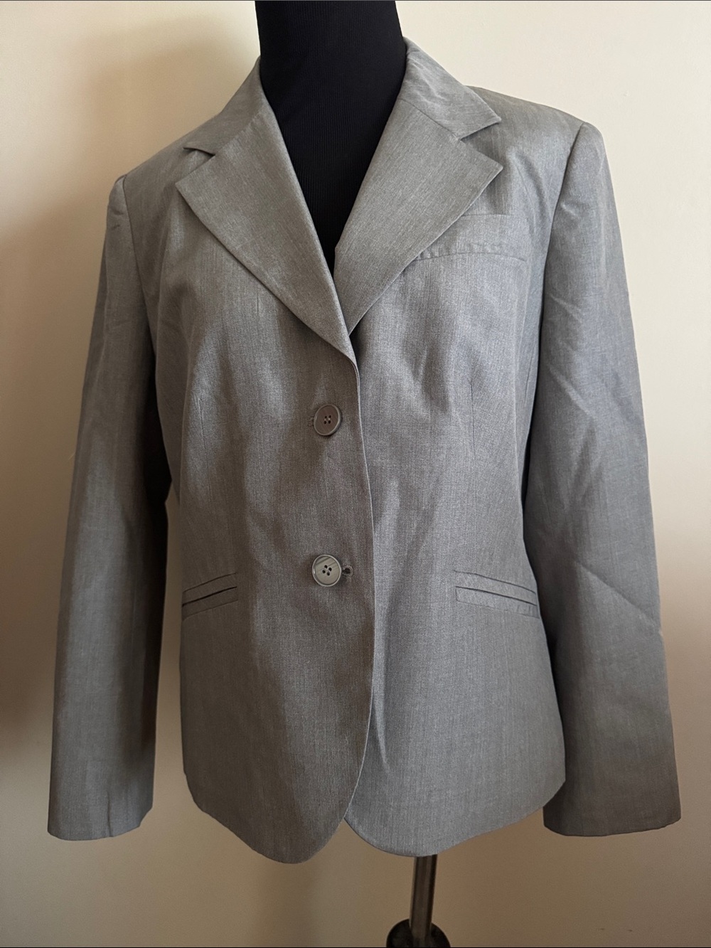 Talbots Petites Silk Two Button Suit Jacket